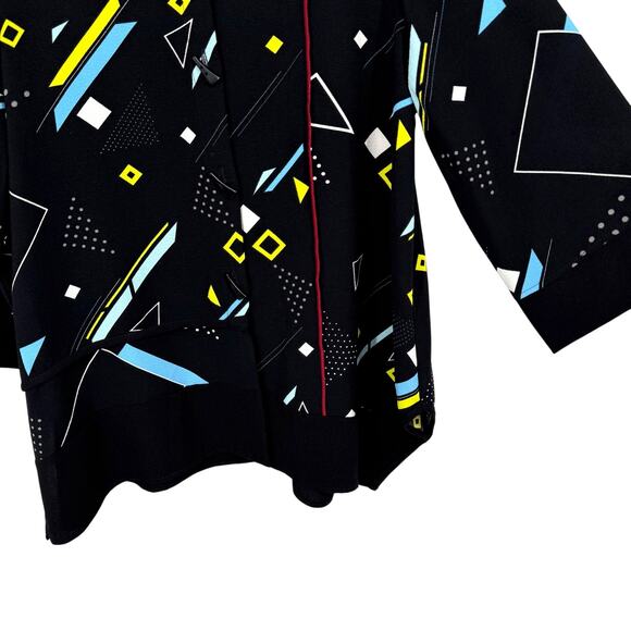 Moonlight Y & S Fashion Design Medium Abstract Wearable Art White Neon Shirt Top - Picture 5 of 7